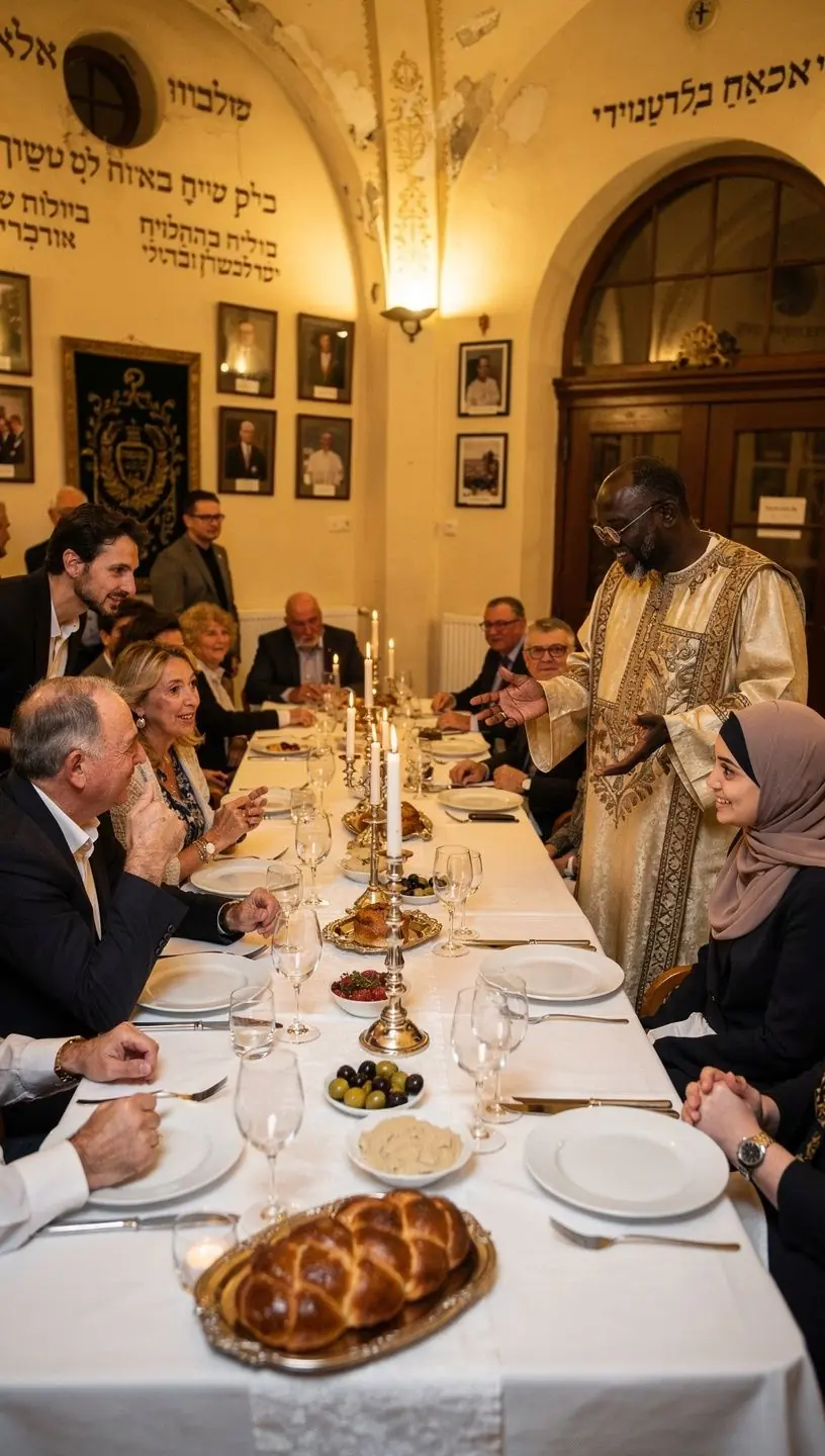 Lidé různých náboženství diskutují na interfaith konferenci v České republice.