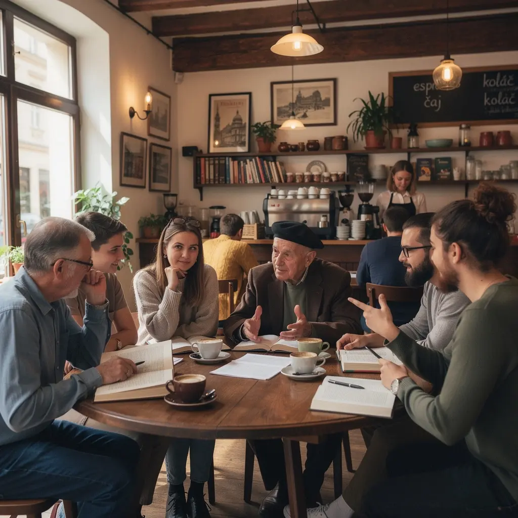 Fotografie z církevní události, kde se lidé scházejí k oslavě společných hodnot.