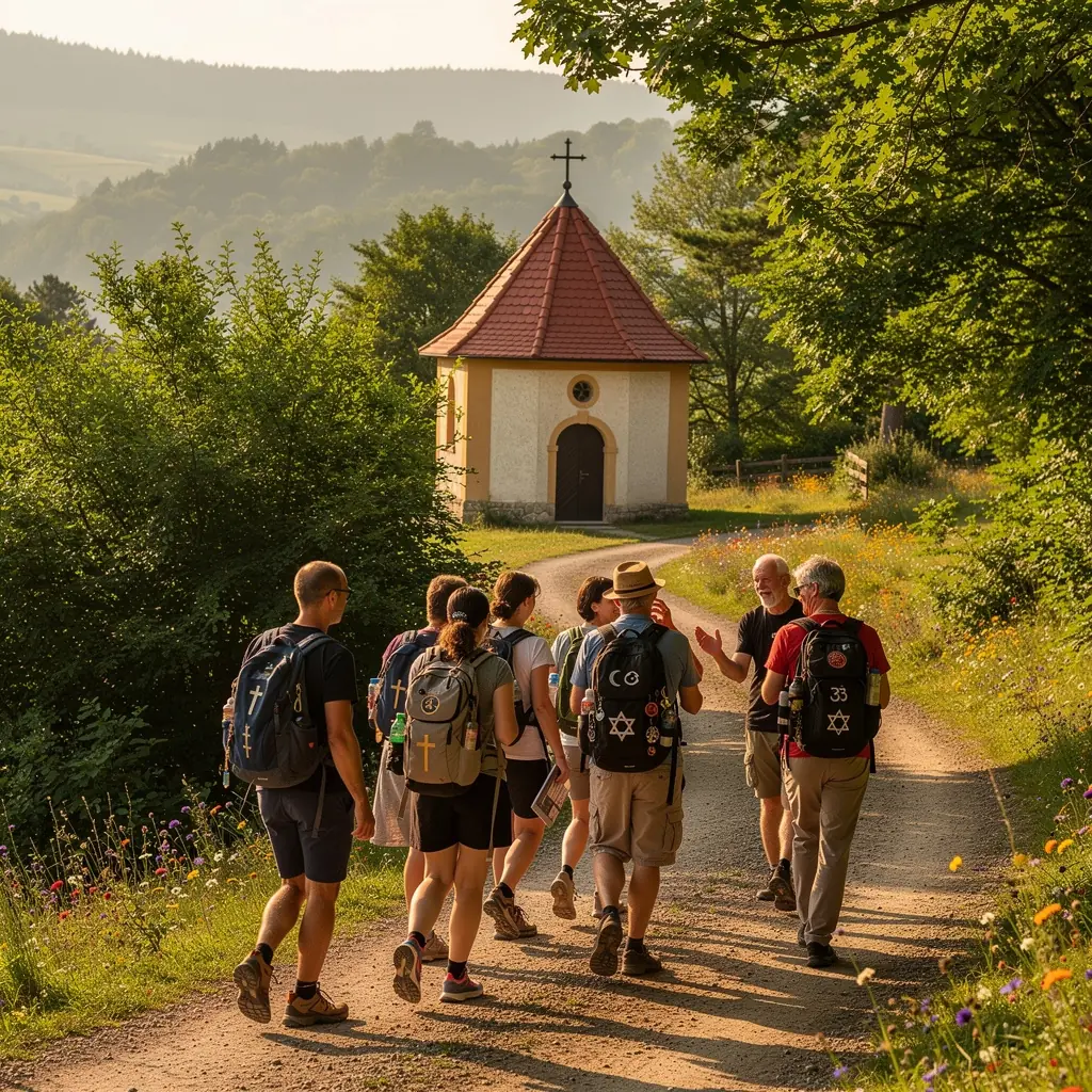 Zástupci různých církví sdílejí své zkušenosti během panelové diskuse o duchovním životě.